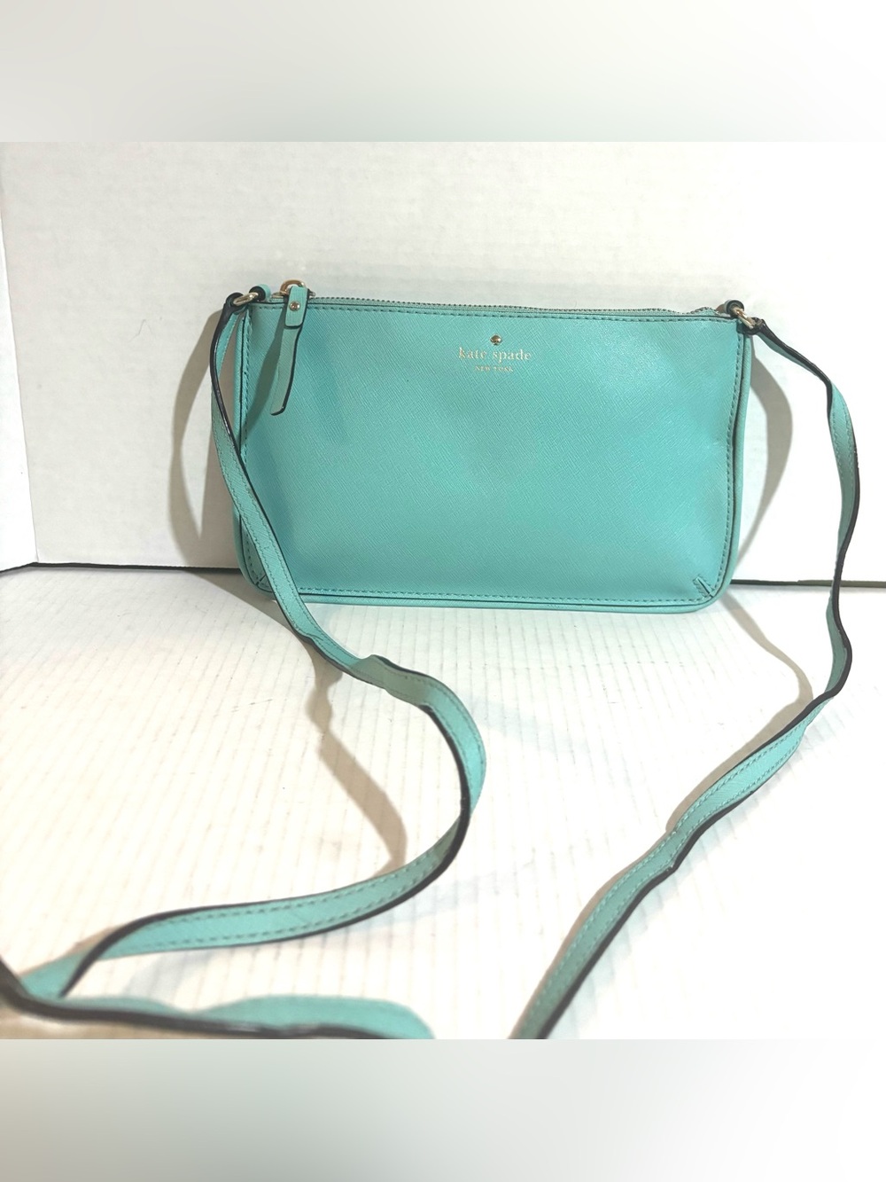 kate spade turquoise leather crossbody bag